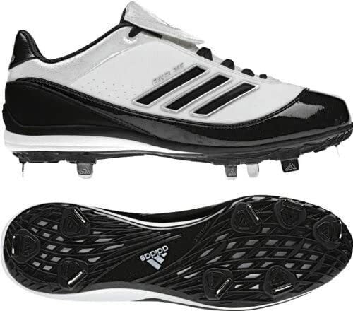 adidas Men's Excel 365 Metal Low Baseball Shoes White/Black/Silver