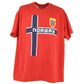 Norway Norge Country Short Sleeve Crew Neck Red Soccer Futbol Tshirt Tee