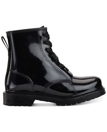 DKNY Women's Tilly Lace Up Rain Booties Black Size 9