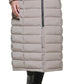 DKNY Women's Faux Fur Trim Hooded Maxi Puffer Coat Pink Size XX-Large