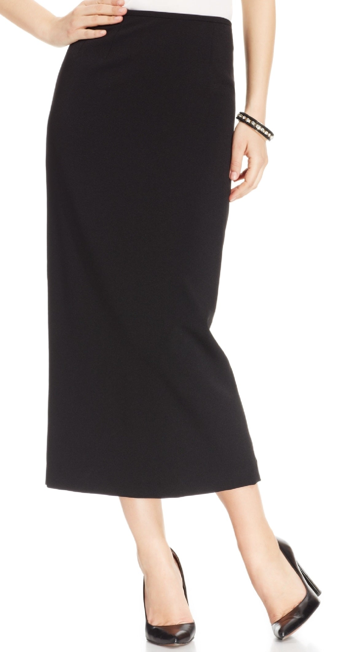 Kasper Women's Crepe Column Skirt Black Size 10
