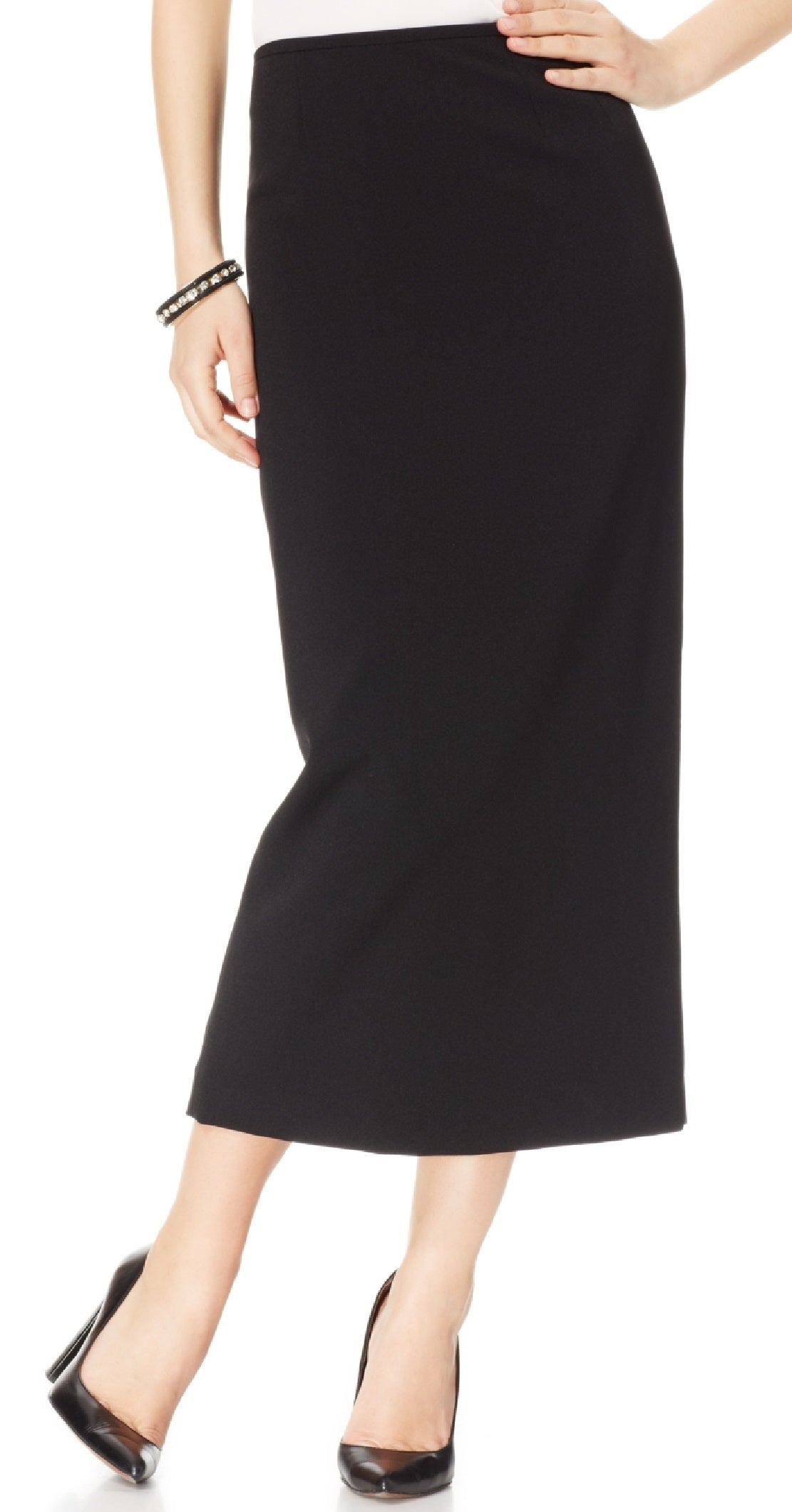 Kasper Women's Crepe Column Skirt Black Size 10