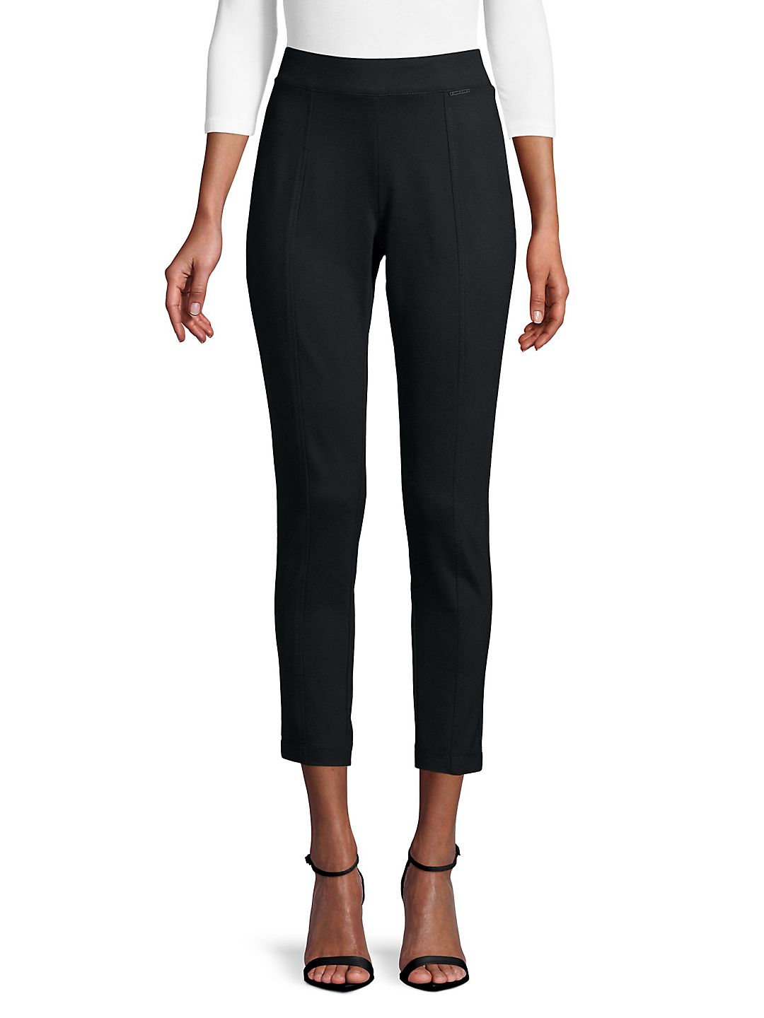 Anne Klein Women's Compression Slim Leg Pants Black Size 6