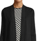 Anne Klein Women's Malibu Open Front Cardigan Black Size Small