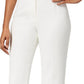 Kasper Women's Straight Leg Modern Crepe Dress Pants White Size 10