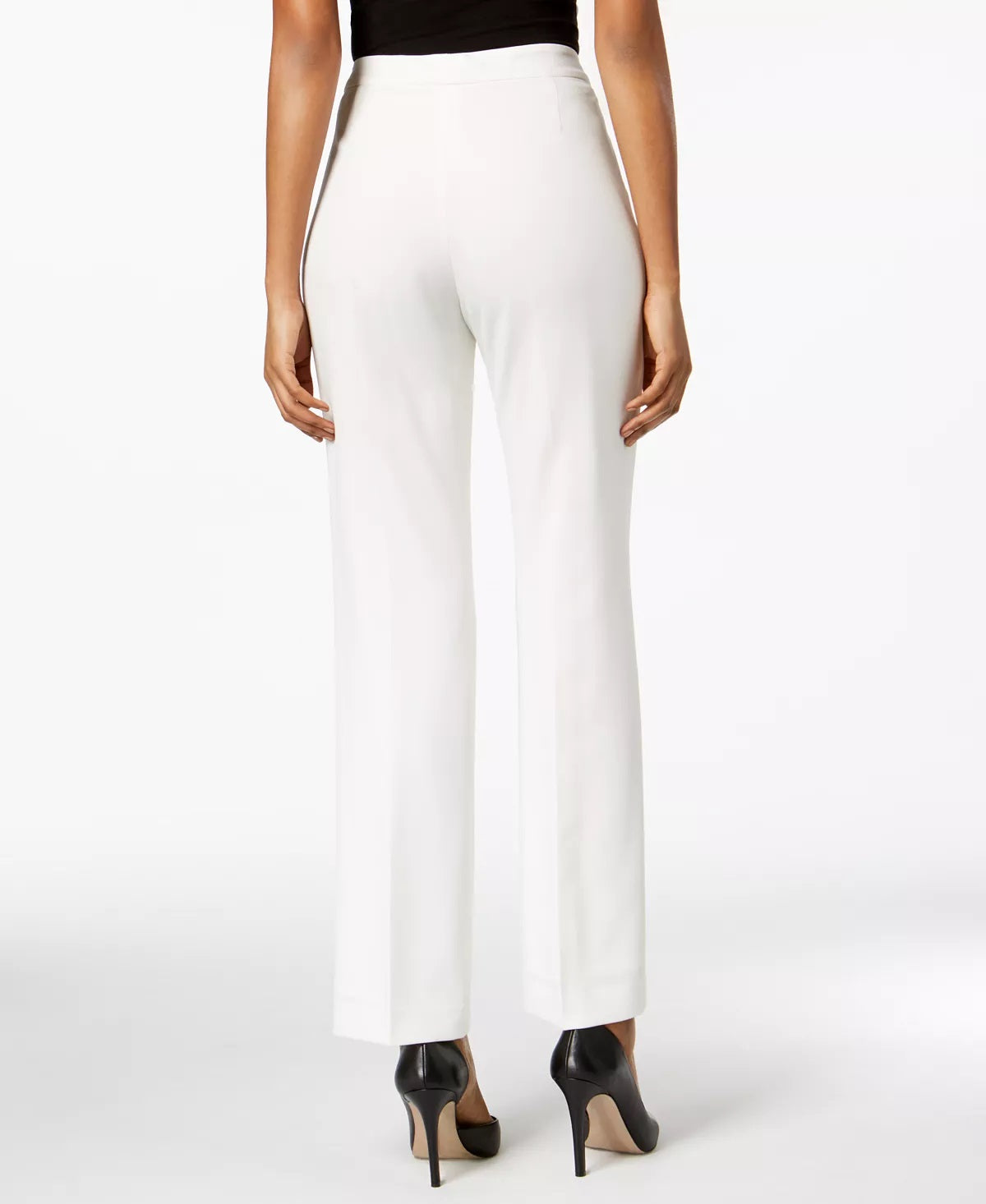 Kasper Women's Straight Leg Modern Crepe Dress Pants White Size 16