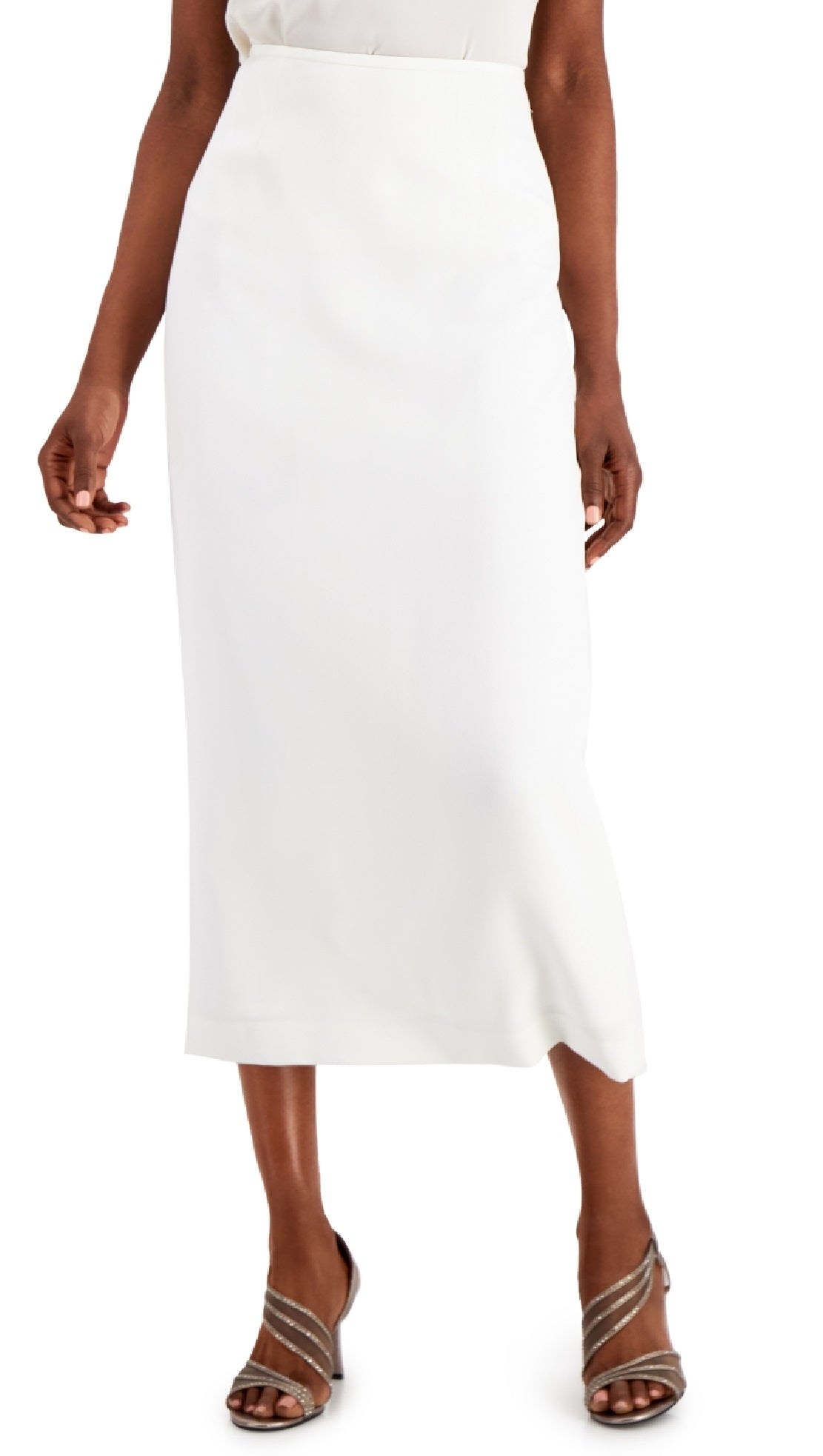 Kasper Women's Crepe Column Skirt White Size 8