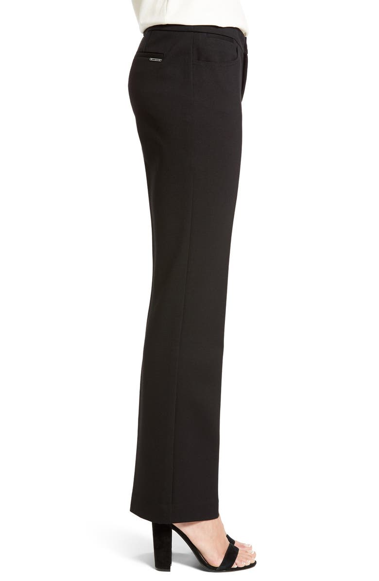 Anne Klein Women's Compression Flare Leg Ponte Pants Black Size 10