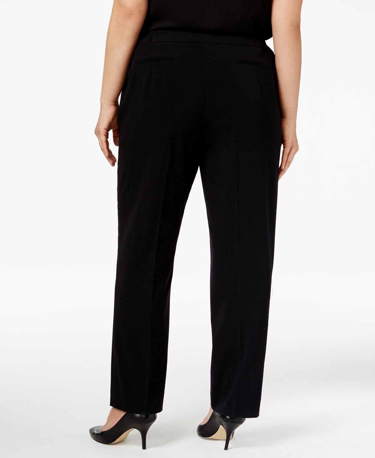 Anne Klein Women's Slim Pants Black Size 24W