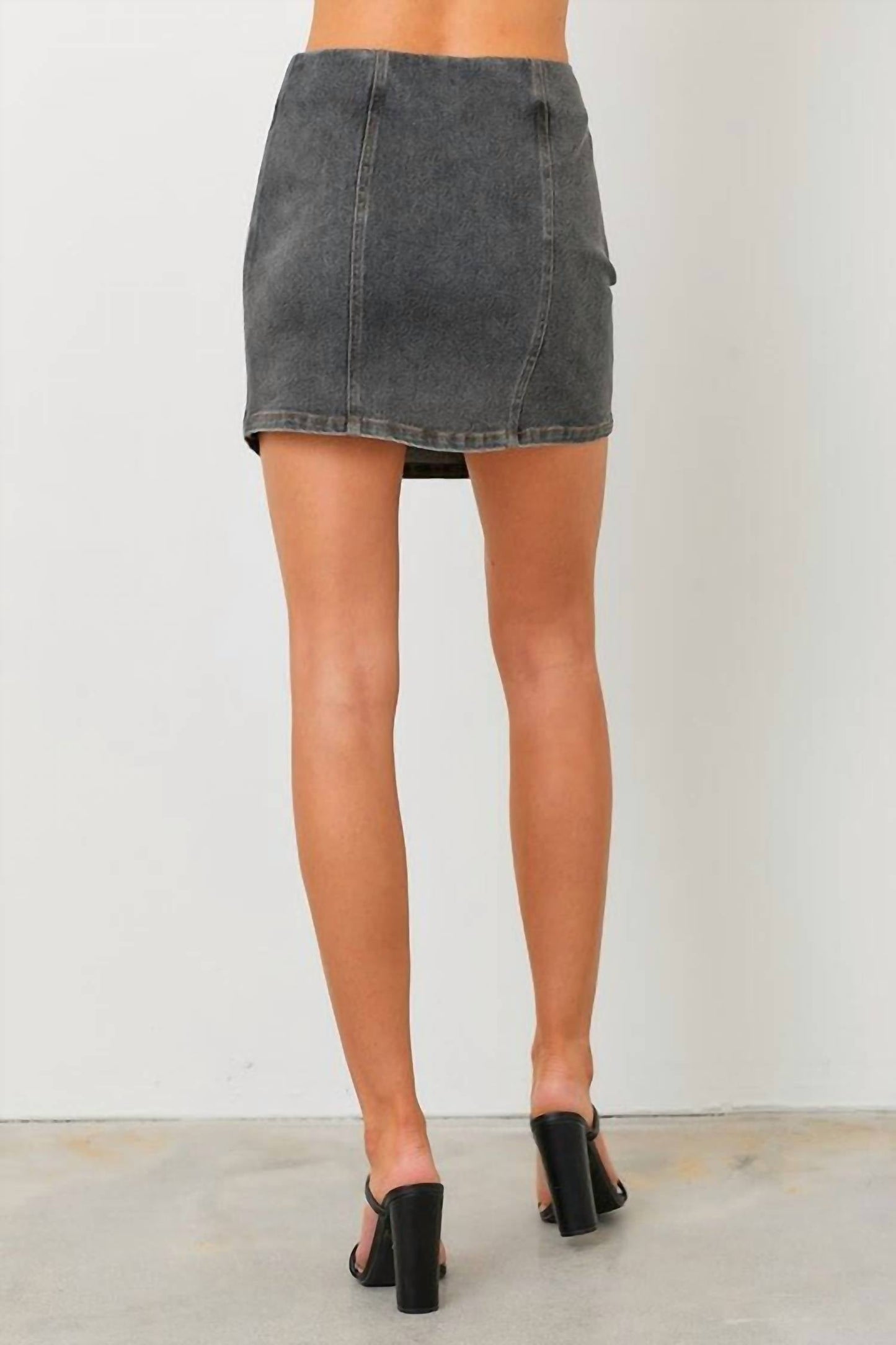 Baby Pink - Sharon Mini Denim Skirt