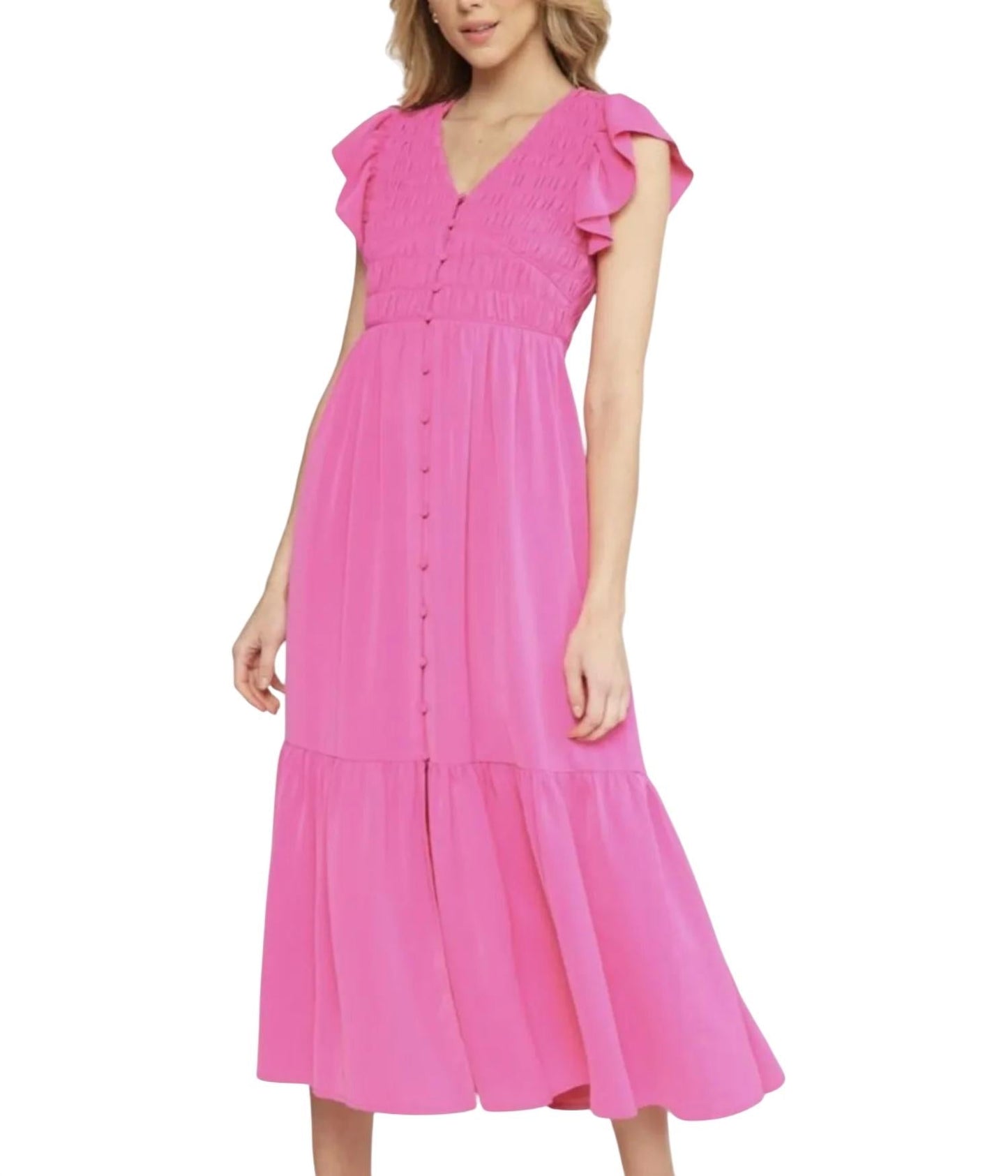 Entro - Tiered Smocked Dress