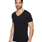Hanro Men's Cotton Superior V Neck Shirt Black Size Large
