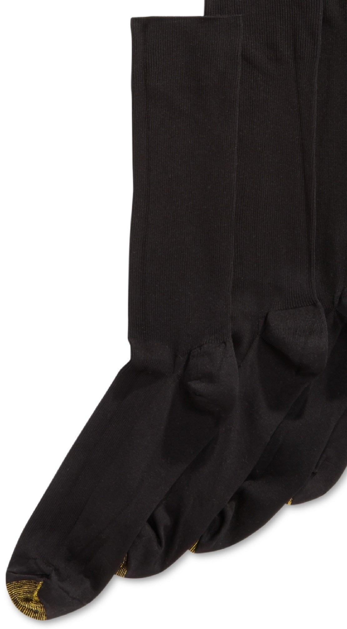 Gold Toe Men's Bonus 4 Pack Dress Metropolitan Crew Socks Black Size 10-13