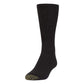 Gold Toe Men's 6 Pack Casual Harrington Socks Black Size 10-13
