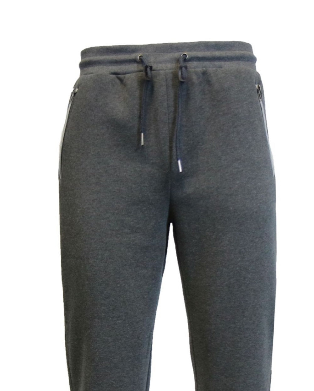 Galaxy By Harvic Men's Slim Fit Jogger Pants With Zipper Pockets Gray Size XX-Large