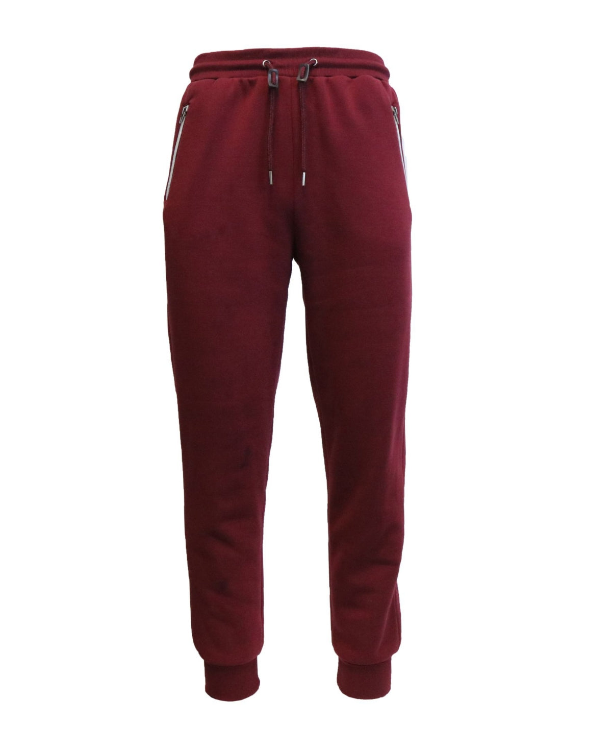 Galaxy By Harvic Men's Slim Fit Jogger Pants With Zipper Pockets Red Size X-Large