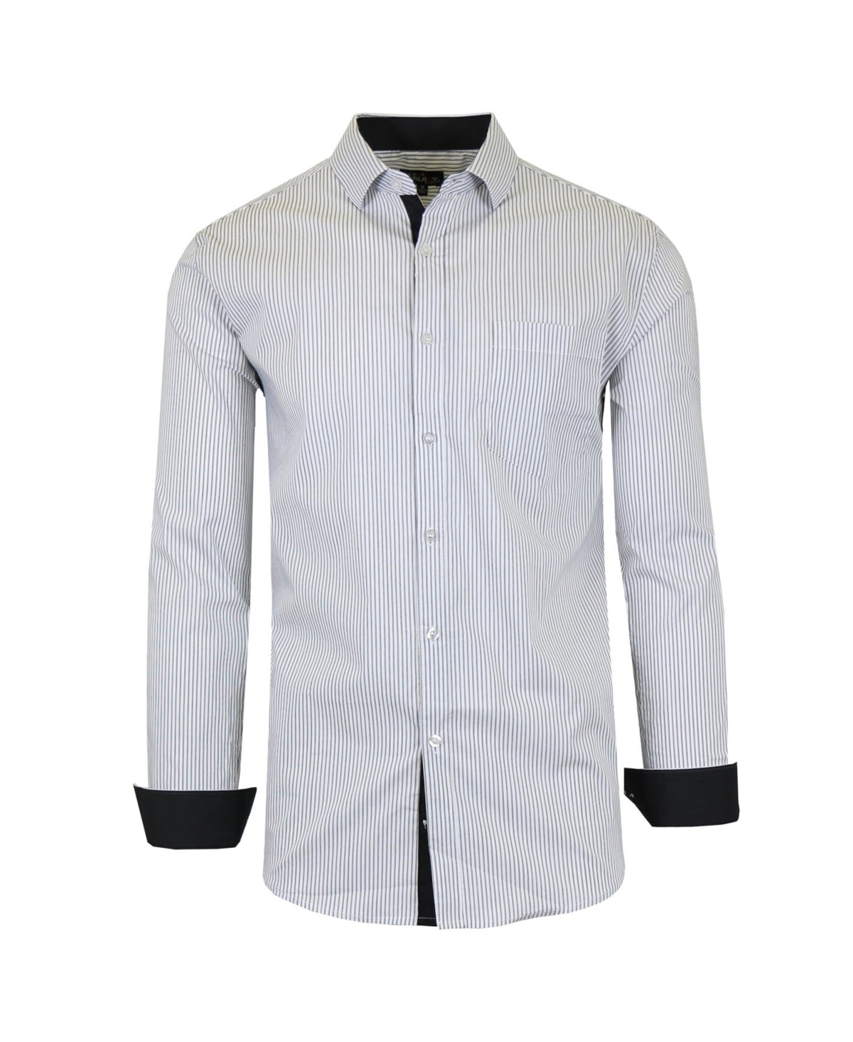 Galaxy by Harvic Men's Slim Fit Quick Dry Stretch Dress Shirts White Size X-Large
