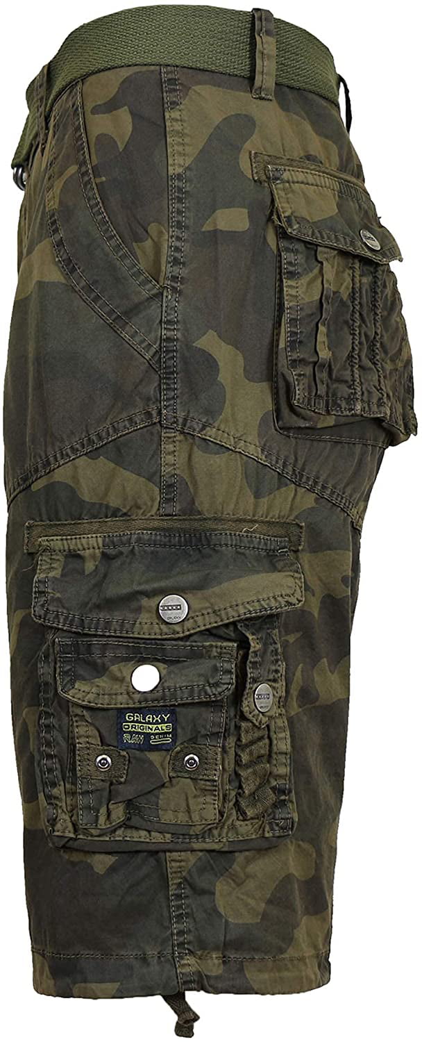 Galaxy by Harvic Men's Camo Cargo Shorts Green Size 34