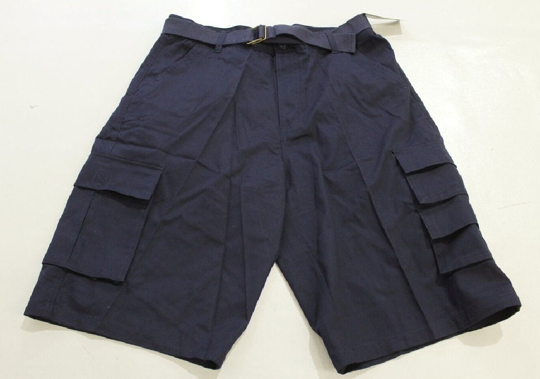 WICKED STITCH Men's Stretch Cargo Shorts Blue Size 34