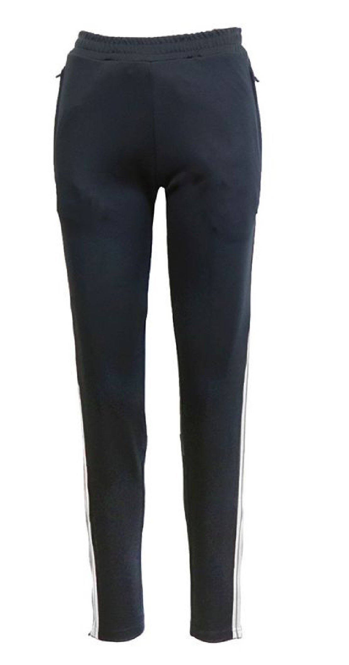 Galaxy By Harvic Women's Striped Track Joggers Gray Size X-Large