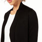 Calvin Klein Women's Long Sleeve Cropped Cardigan Black Size Large