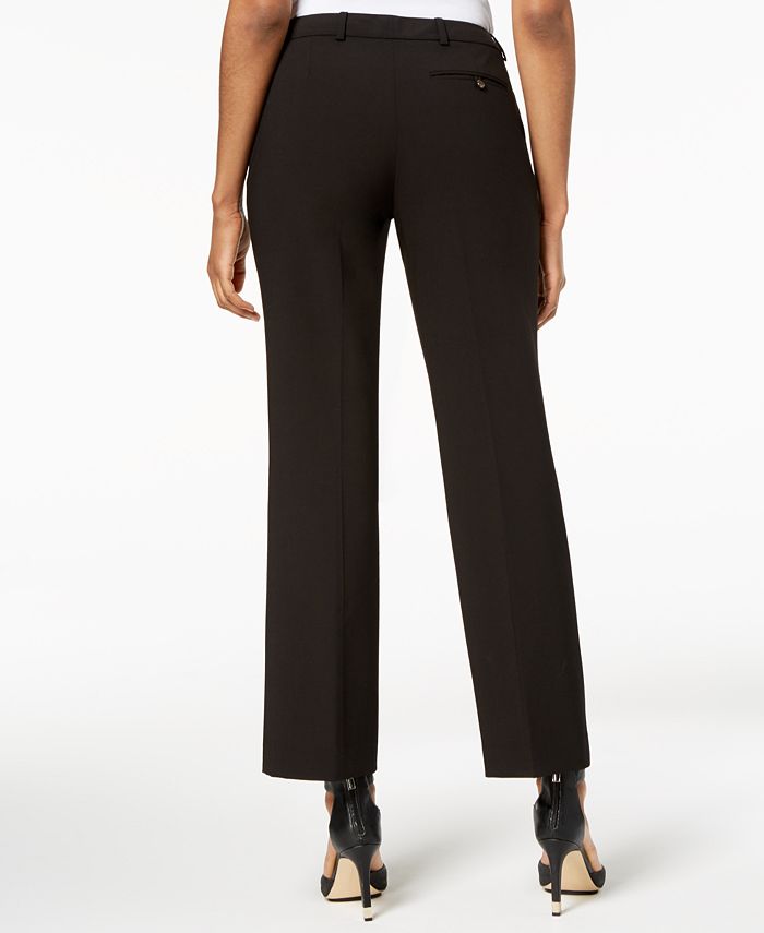 Calvin Klein Women's Modern Fit Trousers Black Size 12 Petite