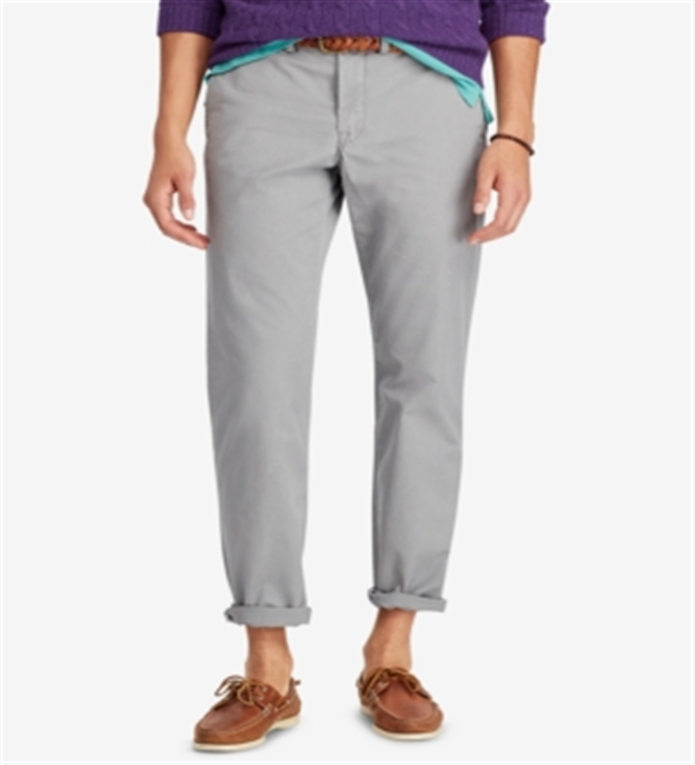 Ralph Lauren Men's Straight Chinos Stretch Pants Gray Size 34X32