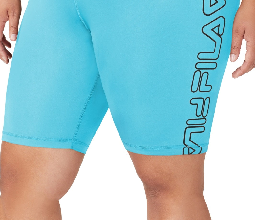 Fila Women's Logo Bike Shorts Blue Size 4X