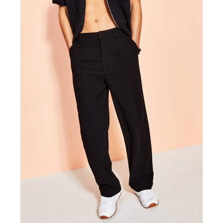 mens-pleated-cuffed-trousers-black
