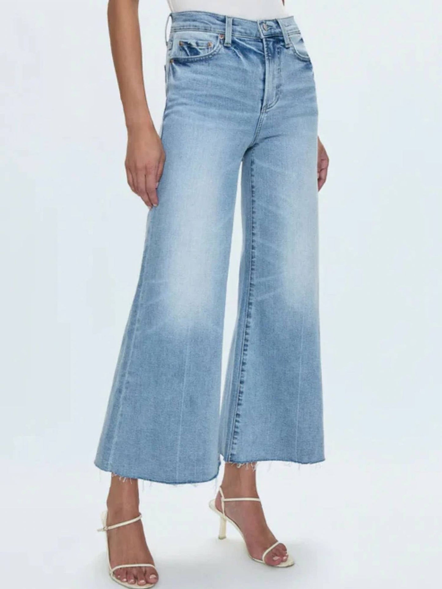 Pistola - Izzy Mid Rise Wide Leg Crop Jean