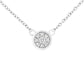 10K White Gold 1/4 Cttw Diamond Flower Pendant Necklace (I-J Color, I2-I3 Clarity) - Adjustable 16-18" chain