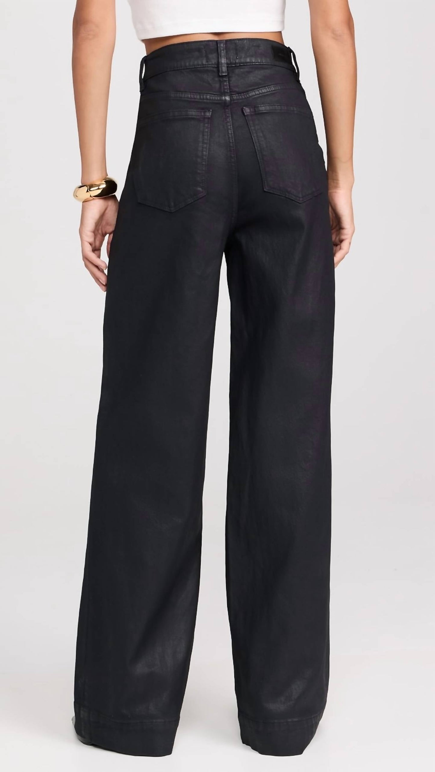 Dl1961 - Women'S - Hepburn Wide Leg High Rise Coated Jeans