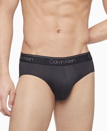 Calvin Klein Men's 3 Pack Microfiber Stretch Low Rise Briefs Black Size Medium