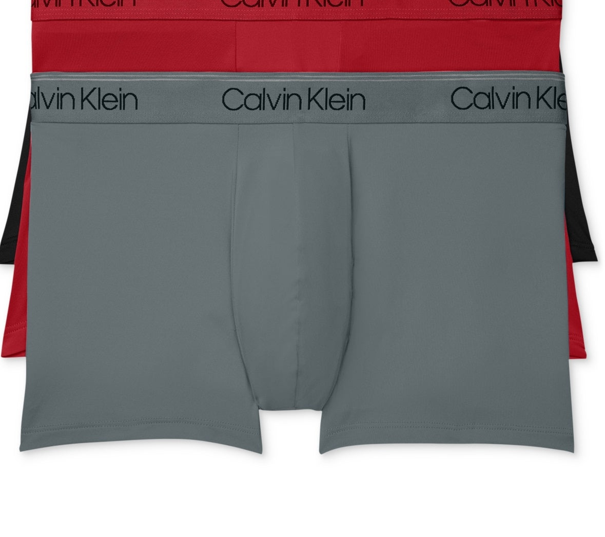 Calvin Klein Men's 3 Pack Microfiber Stretch Low Rise Trunks Black Size X-Large