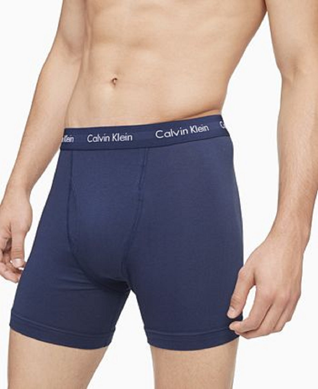 Calvin Klein Men's 3 Pack Stretch Cotton Boxer Briefs Blue Size Large