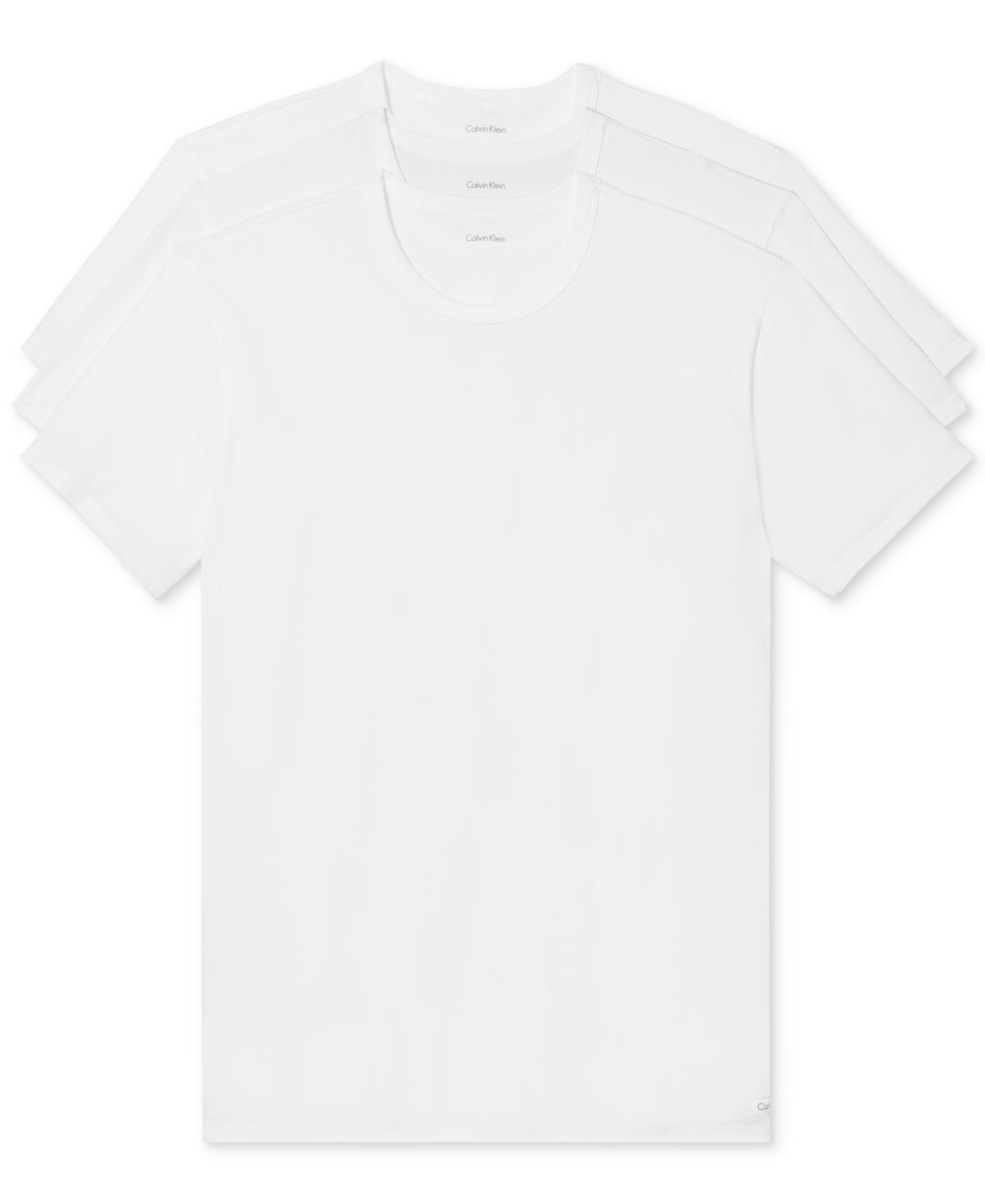 Calvin Klein Women's 3 Pack Stretch Cotton Crewneck T-Shirts White Size Small