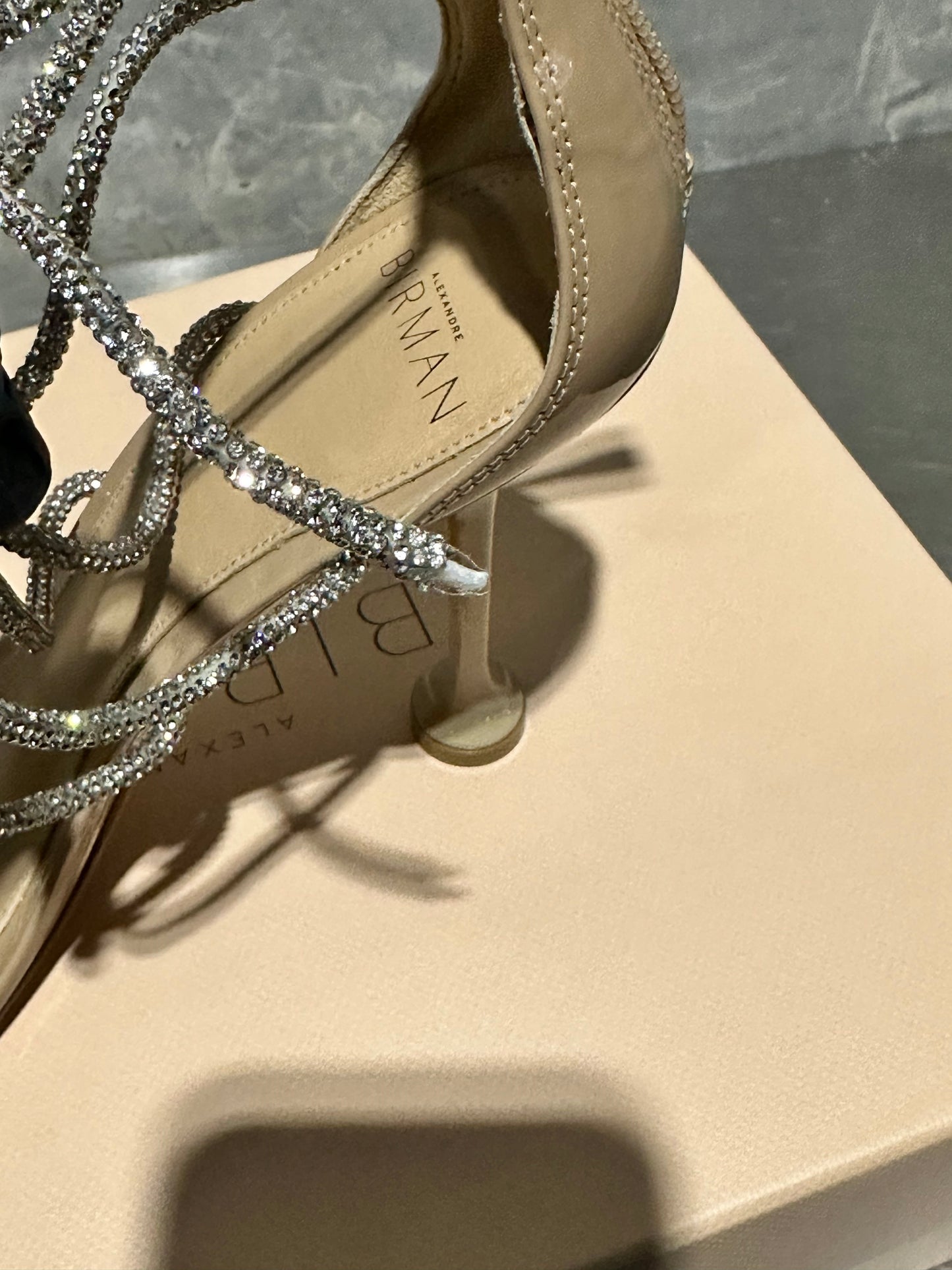 Alexandre Birman Women's Vicky Crystal High Heel Sandals Gray Size 10