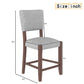 Set of 4 Mid-Century Modern Linen Upholstered Bar Stools