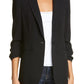 Cinq À Sept Women's Khloe Ruched Sleeve Blazer Black Size 0