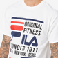 Fila Men's Original Fitness Logo Graphic T-Shirt White Size Medium