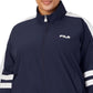 Fila Women's Jovia Zip Front Logo Track Jacket Blue Size 1X