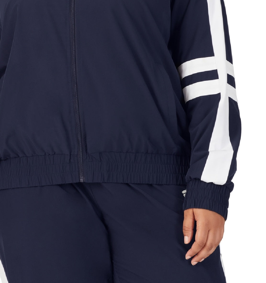 Fila Women's Jovia Zip Front Logo Track Jacket Blue Size 3X