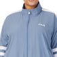 Fila Women's Jovia Zip Front Logo Track Jacket Blue Size 4X