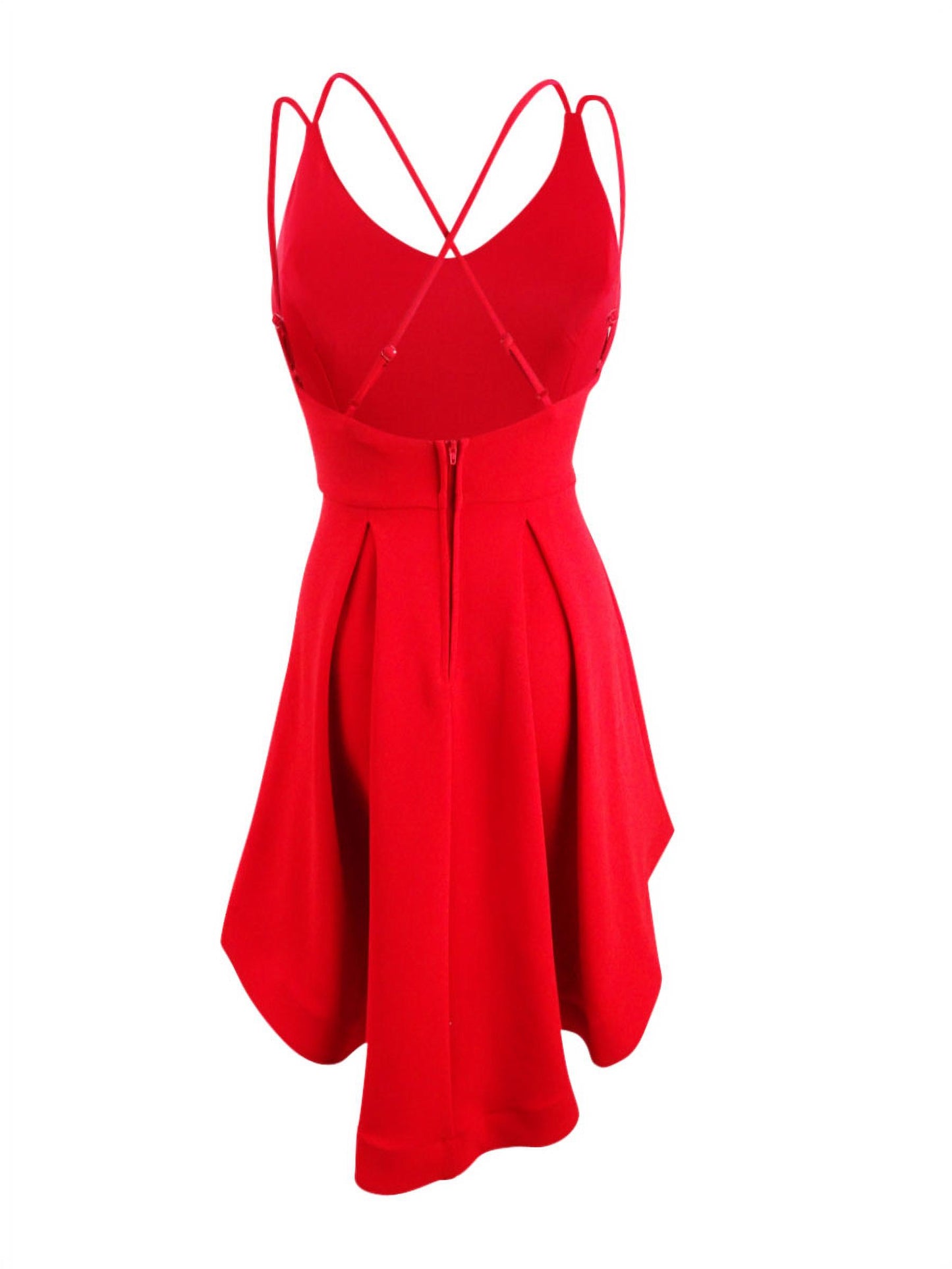 B Darlin Junior's Strappy High Low Dress Red Size 0