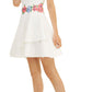 B Darlin Junior's Strapless Embroidered Fit & Flare Dress Pink Size 15