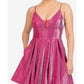B Darlin Junior's Glitter Mesh Skater Dress Pink Size 11/12