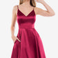 B Darlin Junior's Satin Fit & Flare Dress Wine Size 11/12