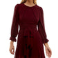 B Darlin Junior's Asymmetrical-Ruffle A-Line Dress Red Size 11-12