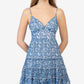 B.Darlin Junior's Floral Print Tiered Dress Blue Size 11-12