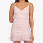 B Darlin Junior's Sparkle Dot Ruched Dress Pink Size 5-6